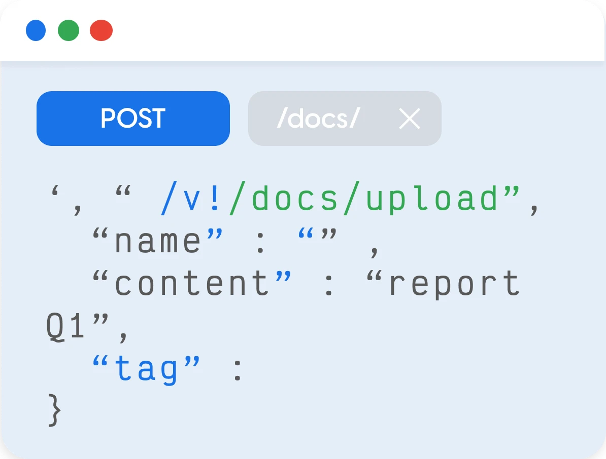 Deep search interface showing matching documents and tag-level highlights for the keyword 'report' across multiple file formats.